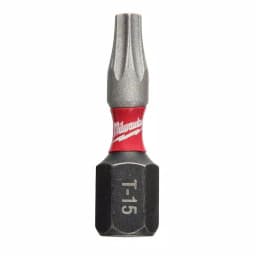 Milwaukee Shockwave Torx T15 1 in. Impact Duty Steel Screwdriver Bits (5-Pack) thumbnail 2