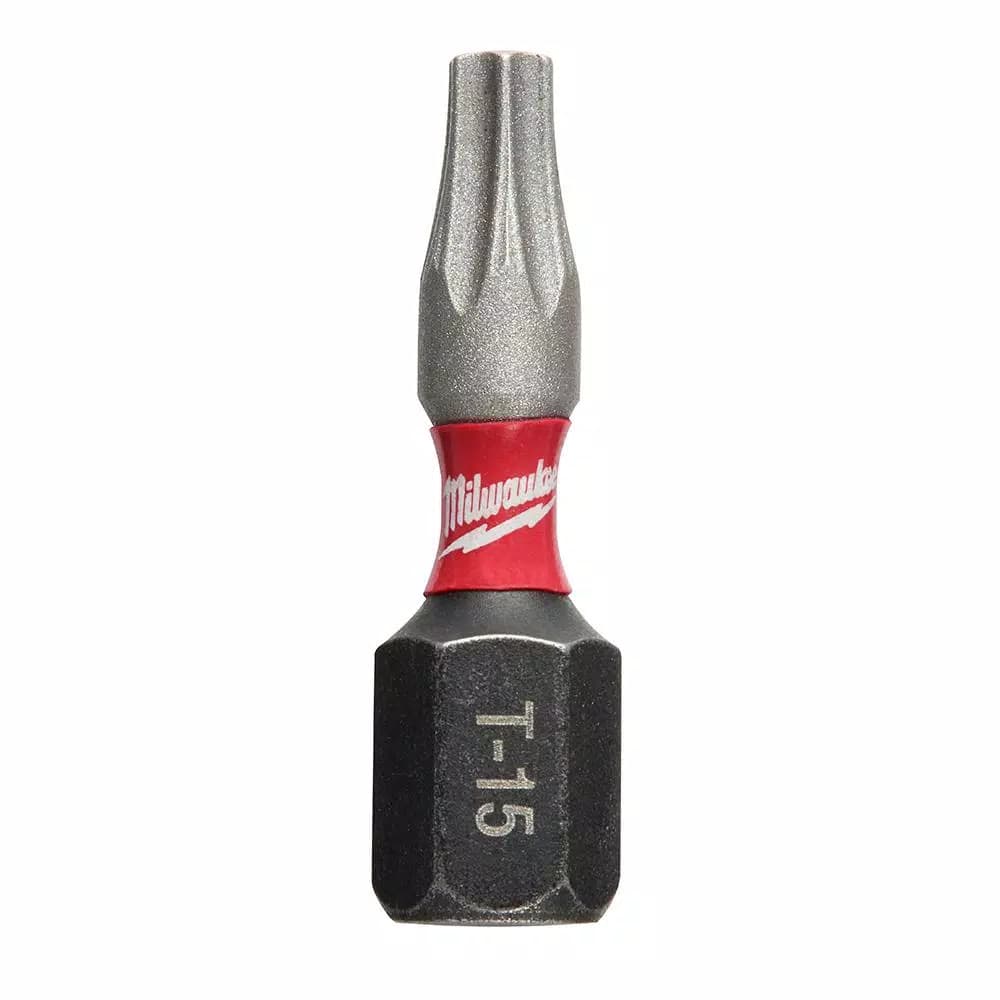 Milwaukee Shockwave Torx T15 1 in. Impact Duty Steel Screwdriver Bits (5-Pack)