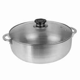 Home Basics 14.25 in. Aluminum Caldero with Glass Lid, 7 qt. Multi-Pot thumbnail 3