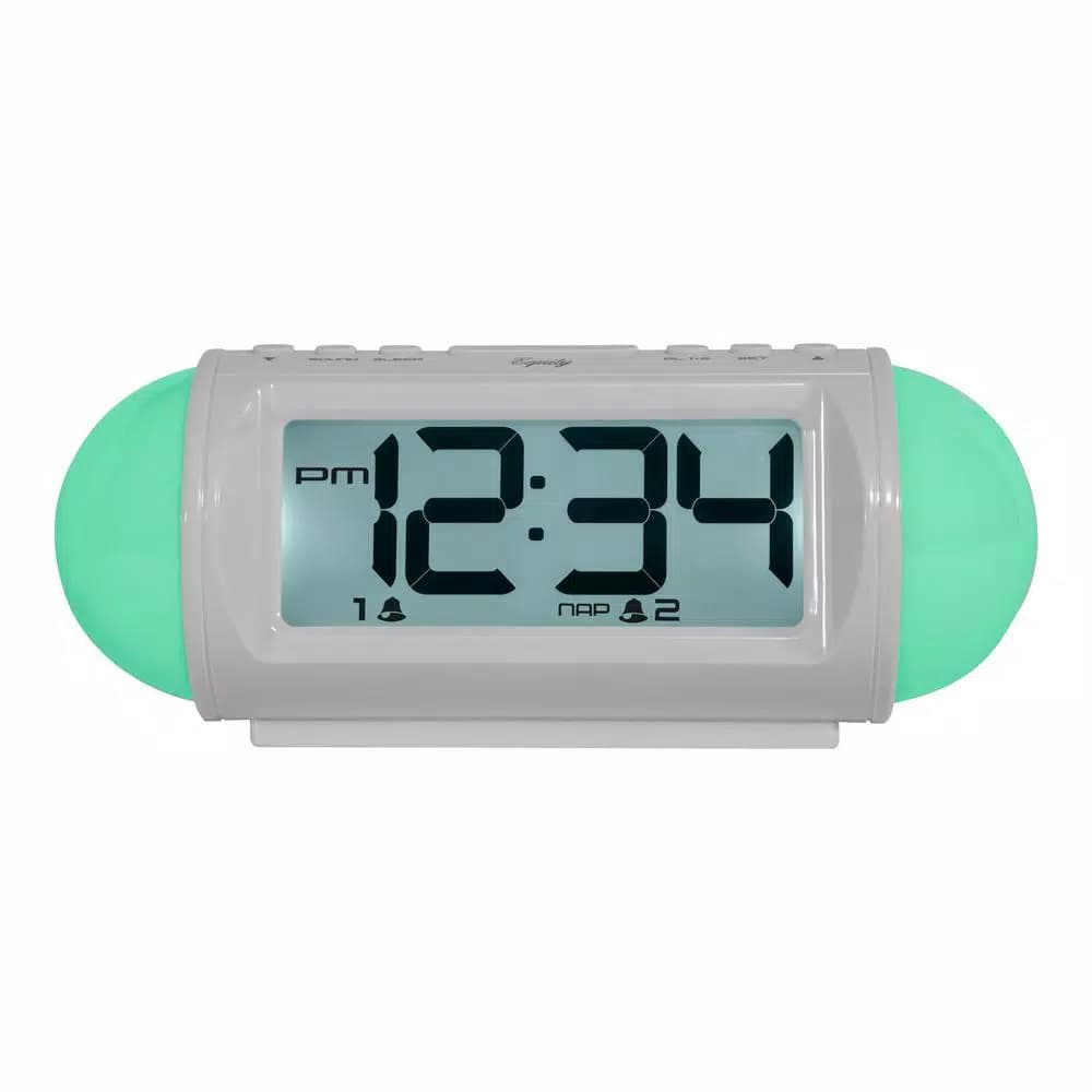 Equity by La Crosse 7.25 in. LED Mood Light Alarm Clock with Nature Sounds & MP3 Aux-Input