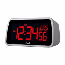 Equity by La Crosse Digital 6 x 4 in. LCD Interchangeable Color Display Alarm Clock - Silver thumbnail 5