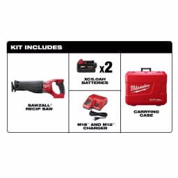 Milwaukee M18 FUEL 18V Brushless Cordless Reciprocating Saw Kit with (2) 5.0Ah Batteries, Charger & Case thumbnail 3