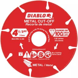 Diablo 4.5 in. Diamond Metal Cut-Off Wheel for Angle Grinders thumbnail 1