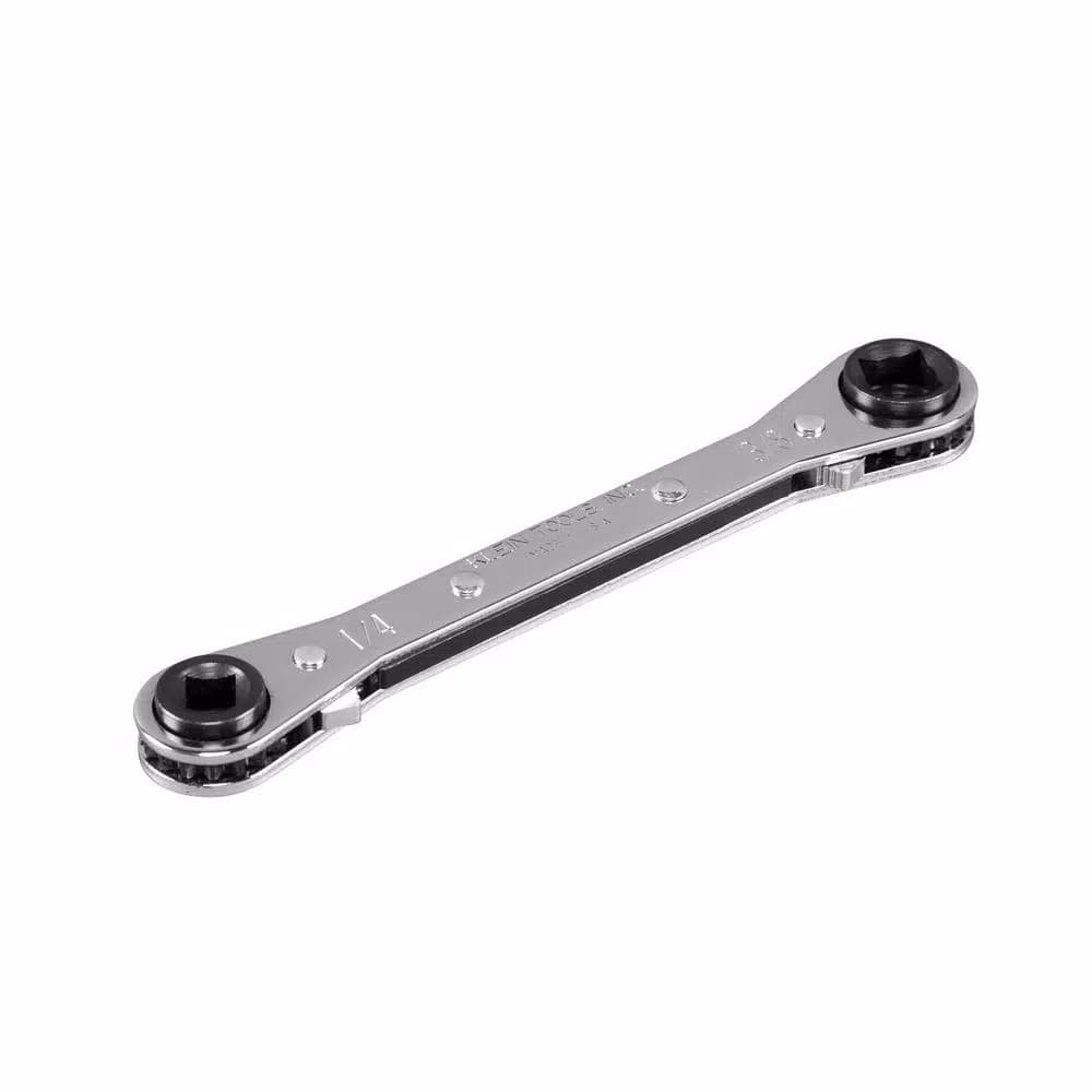 Klein Tools 5.5 in. Ratcheting Refrigeration Wrench, Double Box End