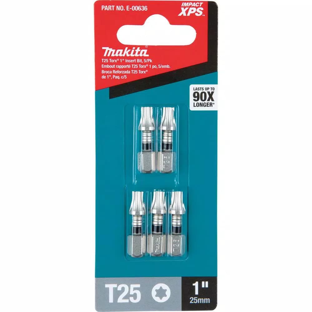 Makita ImpactXPS T25 Torx 1 in. Insert Bits, 5-Pack