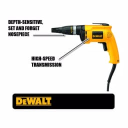 DEWALT High-Speed VSR Drywall Screw Gun, 5300 RPM, Corded thumbnail 2