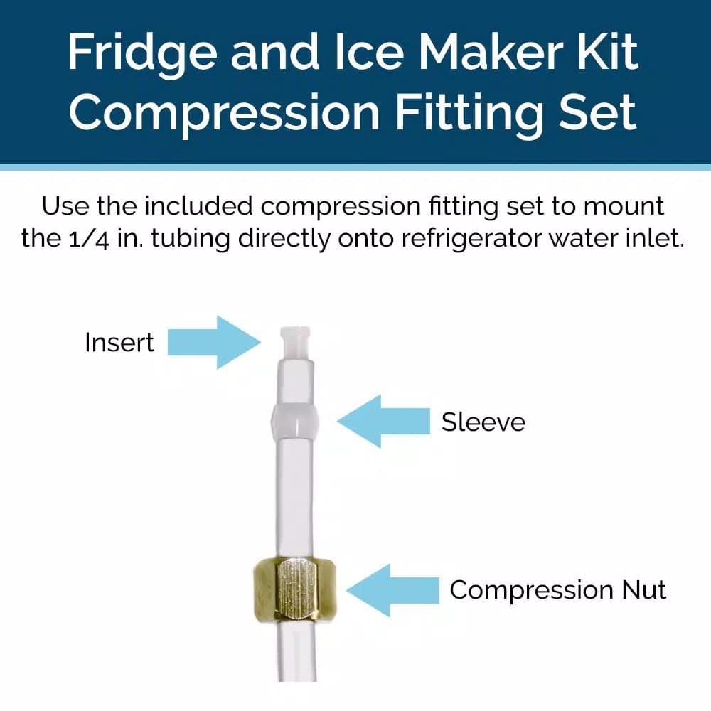 Olympia Water Systems Fridge and Ice Maker Connection Kit for Reverse Osmosis Systems, 1/4 in. Tubing