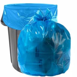 Unbranded 45 Gallon Blue Recycling Trash Bags, 0.95 Mil Thickness, 100-Count thumbnail 1