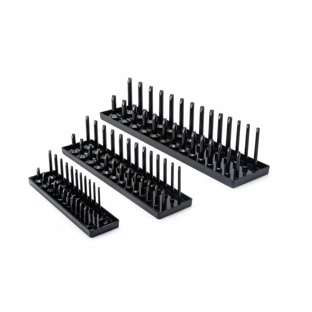 GearWrench 3-Piece Socket Tray Set for 1/4 in., 3/8 in., and 1/2 in. Drive Sizes