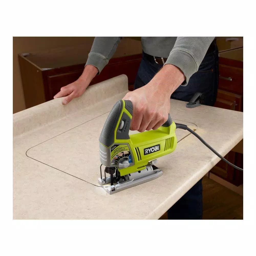 RYOBI 4.8 Amp Corded Variable Speed Orbital Jig Saw with LED Light