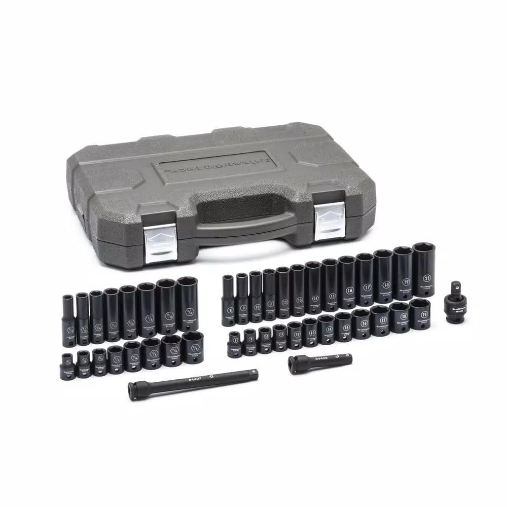 GearWrench 44-Piece 3/8 in. Drive SAE/Metric Deep Impact Socket Set