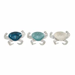 LITTON LANE Coastal Living 8-Inch Aluminum Crab-Shaped Decorative Trays, Set of 3 thumbnail 2