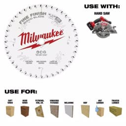 Milwaukee 6-1/2 in. 40-Tooth Fine Finish Circular Saw Blade thumbnail 8