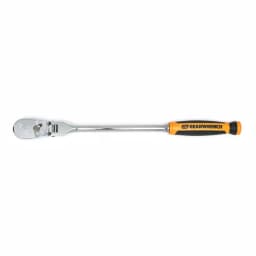 GEARWRENCH 3/8 in. Drive 90-Tooth Dual Material Flex Head Teardrop Ratchet, 13.65 in. thumbnail 3