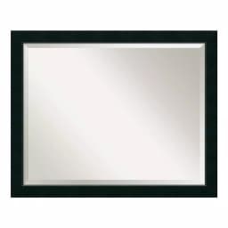 Amanti Art Nero 31.25 in. W x 25.25 in. H Rectangular Framed Bathroom Vanity Mirror, Satin Black thumbnail 4