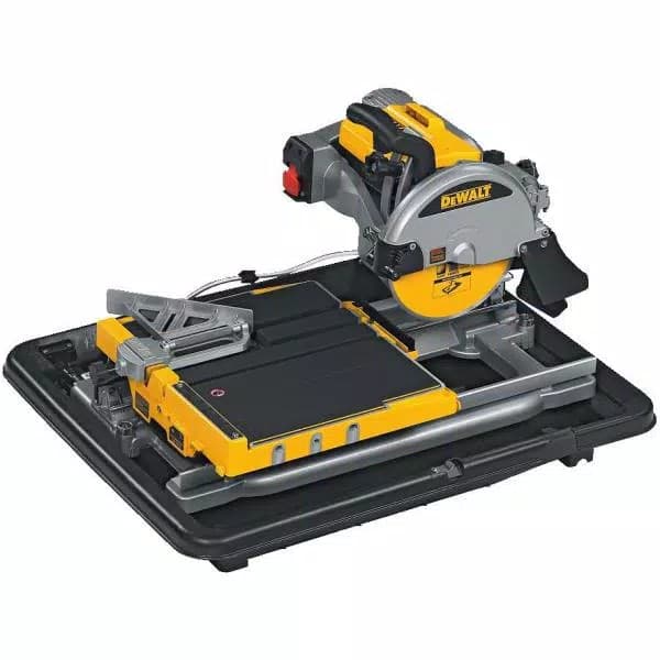 DEWALT 10 in. Wet Tile Saw with Stand, 1.5 HP Motor, 24 in. Ripping Capacity