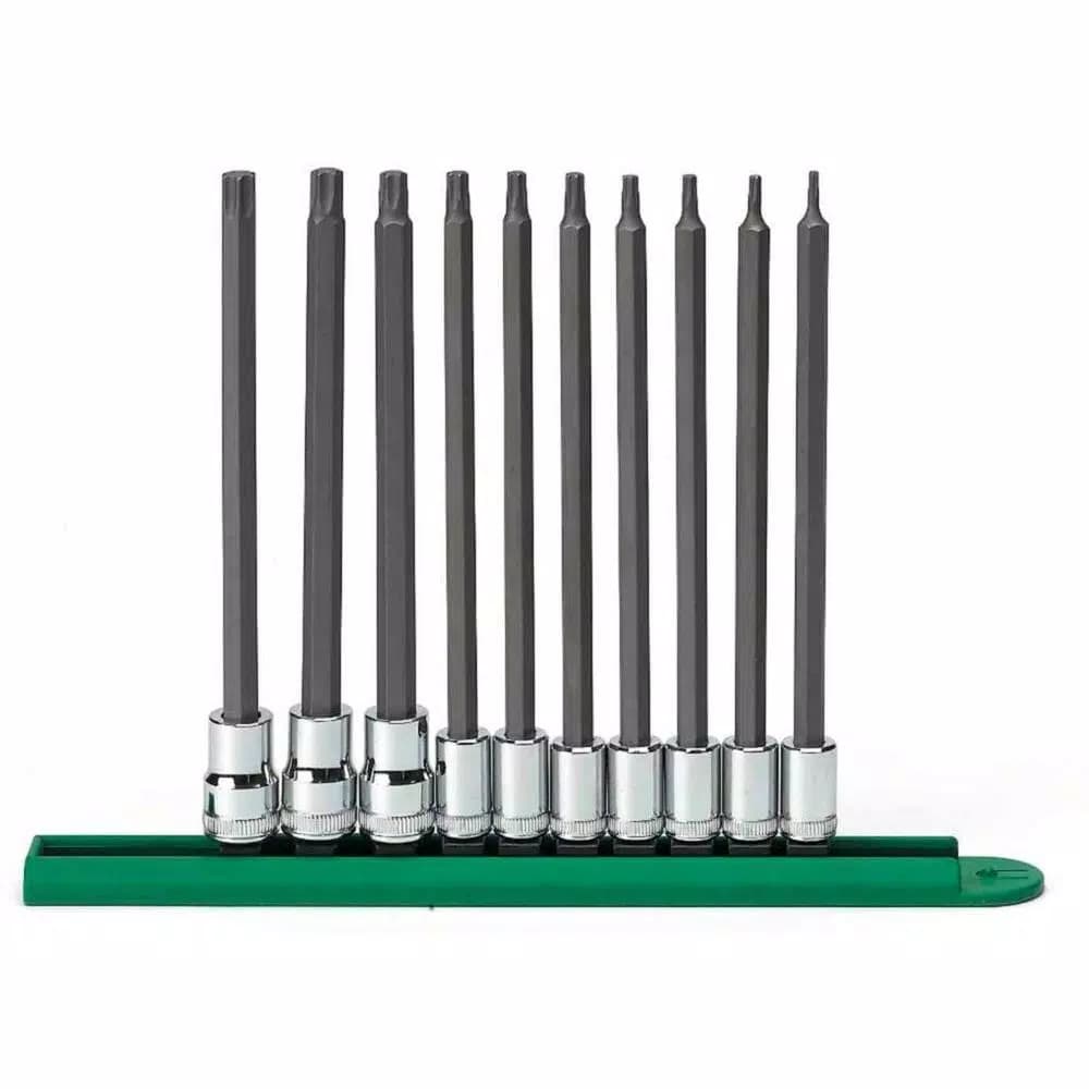 GEARWRENCH T8-T50 Long Torx Bit Socket Set, 10-Piece