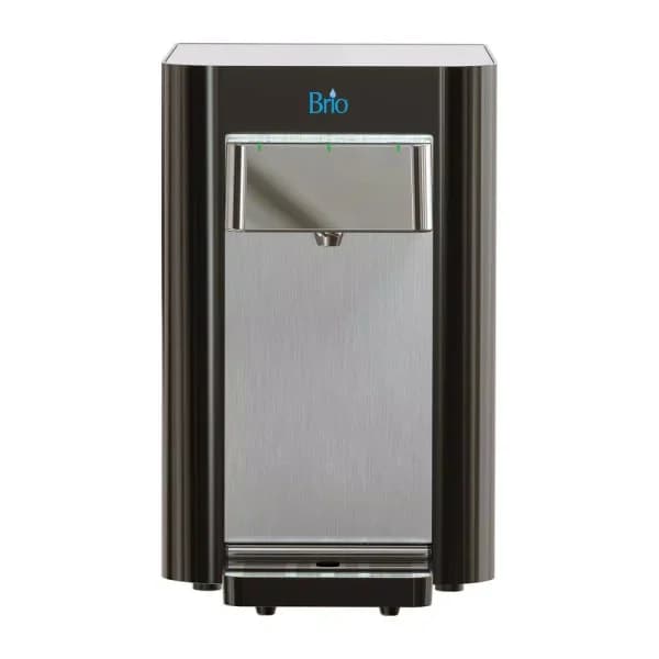 Brio Tri-Temp 2-Stage Countertop Bottleless Water Cooler with UV Self-Cleaning, Black