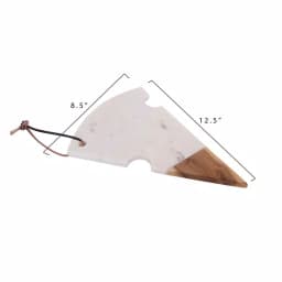 3R Studios Marble and Acacia Wood Cheese Slice Shaped Cutting Board thumbnail 4