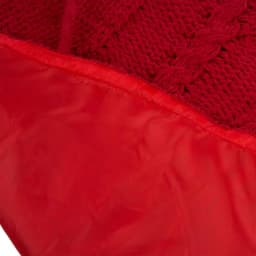 Glitzhome 52 in. Red Knitted Chenille Polyester Christmas Tree Skirt thumbnail 7