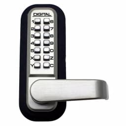 Unbranded LockeyUSA 2835 Satin Nickel Mechanical Digital Keyless Passage Door Lever Lock thumbnail 1