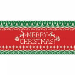 My Door Decor Ugly Christmas Sweater Garage Door Banner Mural, 7 ft. x 16 ft. thumbnail 1