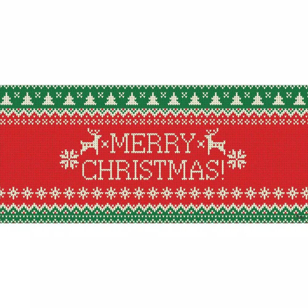 My Door Decor Ugly Christmas Sweater Garage Door Banner Mural, 7 ft. x 16 ft.