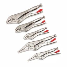 Crescent 5-Piece Locking Plier Set, Nickel-Plated Hand Tools thumbnail 1