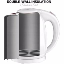 Ovente 1.7L Electric Kettle, White Stainless Steel BPA-Free Water Boiler with Auto Shut-Off thumbnail 5