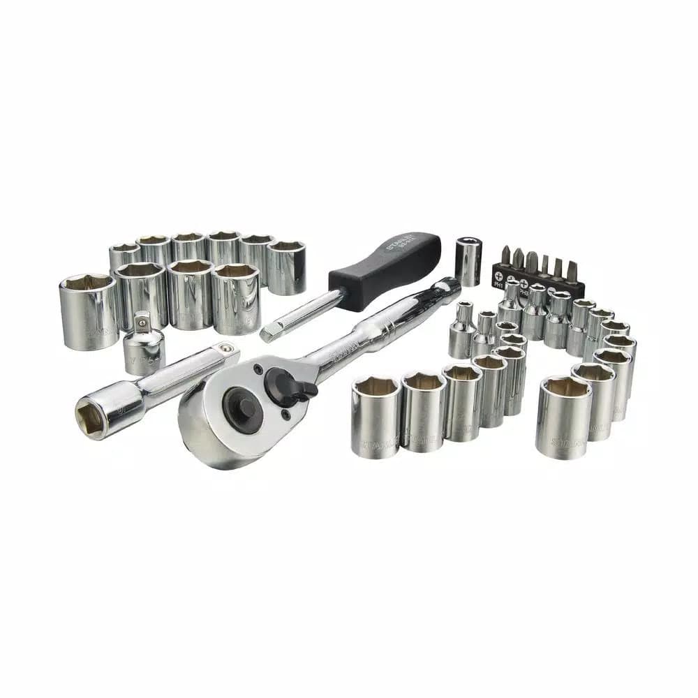 STANLEY 40-Piece Mechanics Socket Set with 72-Tooth Ratchet