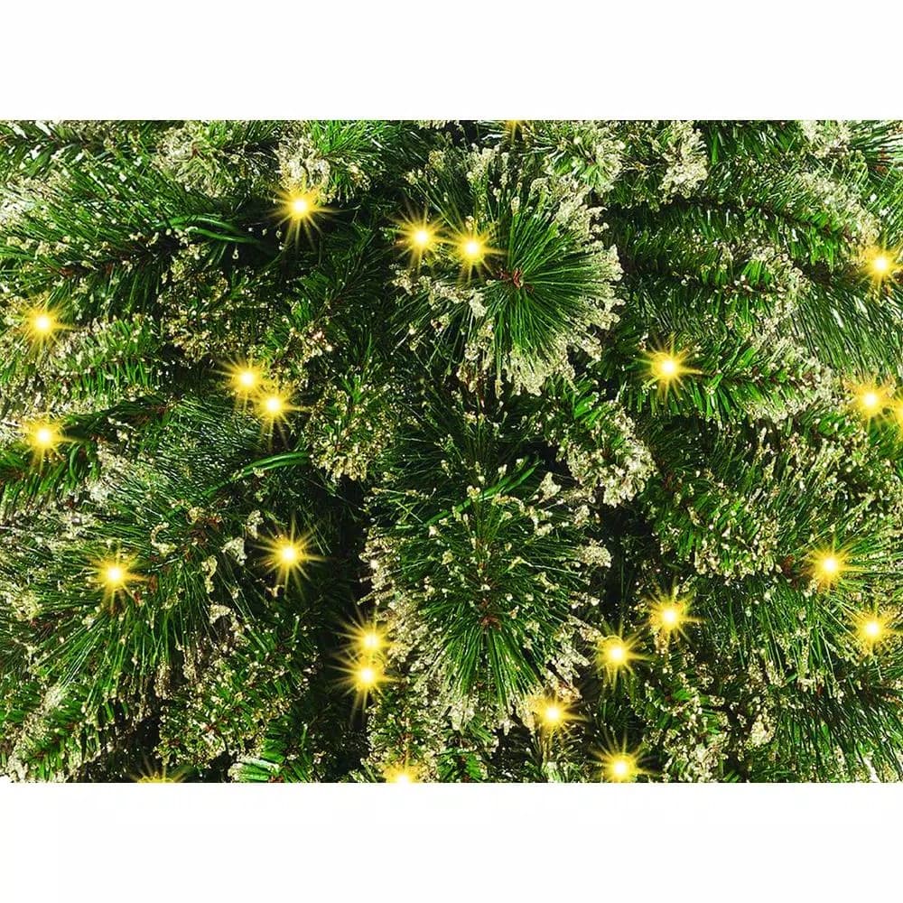 National Tree Company 9 ft. Glittery Gold Pine Garland with 100 Clear Lights, Gold Cones and Berries
