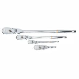 GearWrench 4-Piece 90-Tooth Dual Material Flex Head Ratchet Set (1/4 in., 3/8 in., 1/2 in.) thumbnail 2