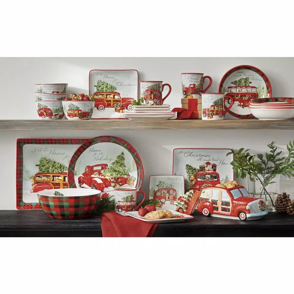 Certified International Home For Christmas Serving Bowl - Susan Winget Earthenware
