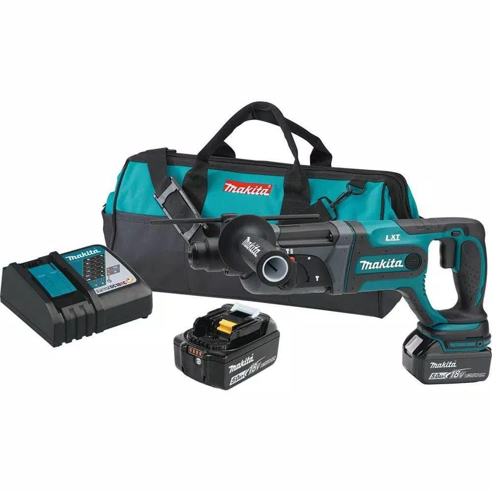 Makita 18V LXT Cordless SDS-Plus Rotary Hammer Drill Kit w/ (2) 5.0Ah Batteries & Charger