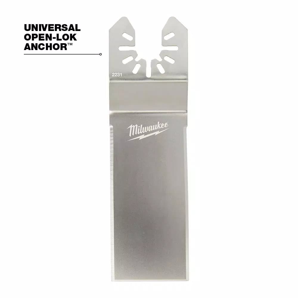 Milwaukee OPEN-LOK Wide Stainless Steel Sealant Cutting Oscillating Multi-Tool Blade, 5-Piece