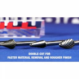 Drill America 3/16 in. x 5/8 in. Cylindrical Radius End Solid Carbide Burr, 1/4 in. Shank thumbnail 8