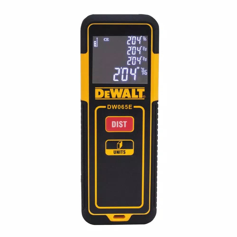 DEWALT DW088K Cross Line Laser Level Kit with Bonus 65 ft. Laser Distance Measurer