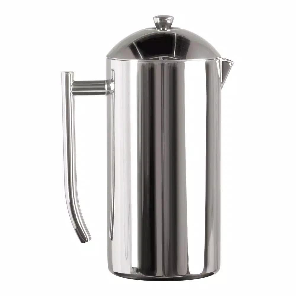 Frieling 5.5-Cup Mirror Finish Stainless Steel French Press, Double-Walled Insulated