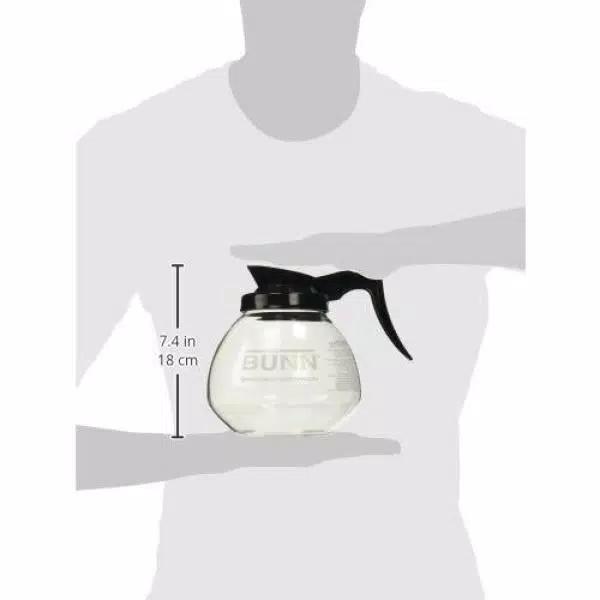 BUNN 12-Cup Commercial Glass Coffee Decanter with Black Handle, 42400.0101