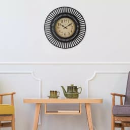 La Crosse Clock 20 in. Covington Quartz Round Wall Clock with Matte Black Frame thumbnail 5
