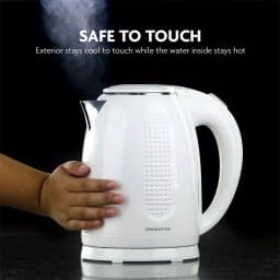 Ovente 1.7L Electric Kettle, White Stainless Steel BPA-Free Water Boiler with Auto Shut-Off thumbnail 3