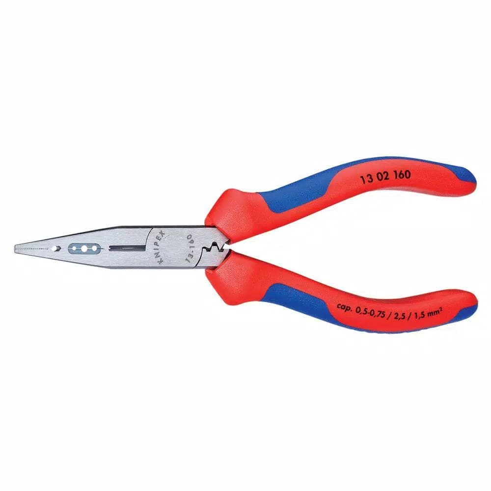 Knipex Long Nose Side Cutting Pliers, Forged Vanadium Steel, 60 HRC Hardness