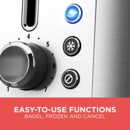 BLACK+DECKER Rapid Toast 2-Slice Stainless Steel Wide Slot Toaster, 1200W thumbnail 4