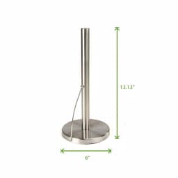 Mind Reader Stainless Steel Free Standing Paper Towel Holder - Heavy Base Silver thumbnail 6