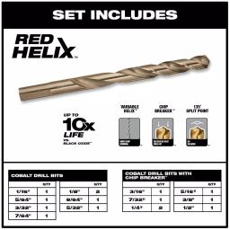 Milwaukee SHOCKWAVE Titanium Step Bit & Cobalt RED HELIX Drill Bit Set, 18-Piece thumbnail 3