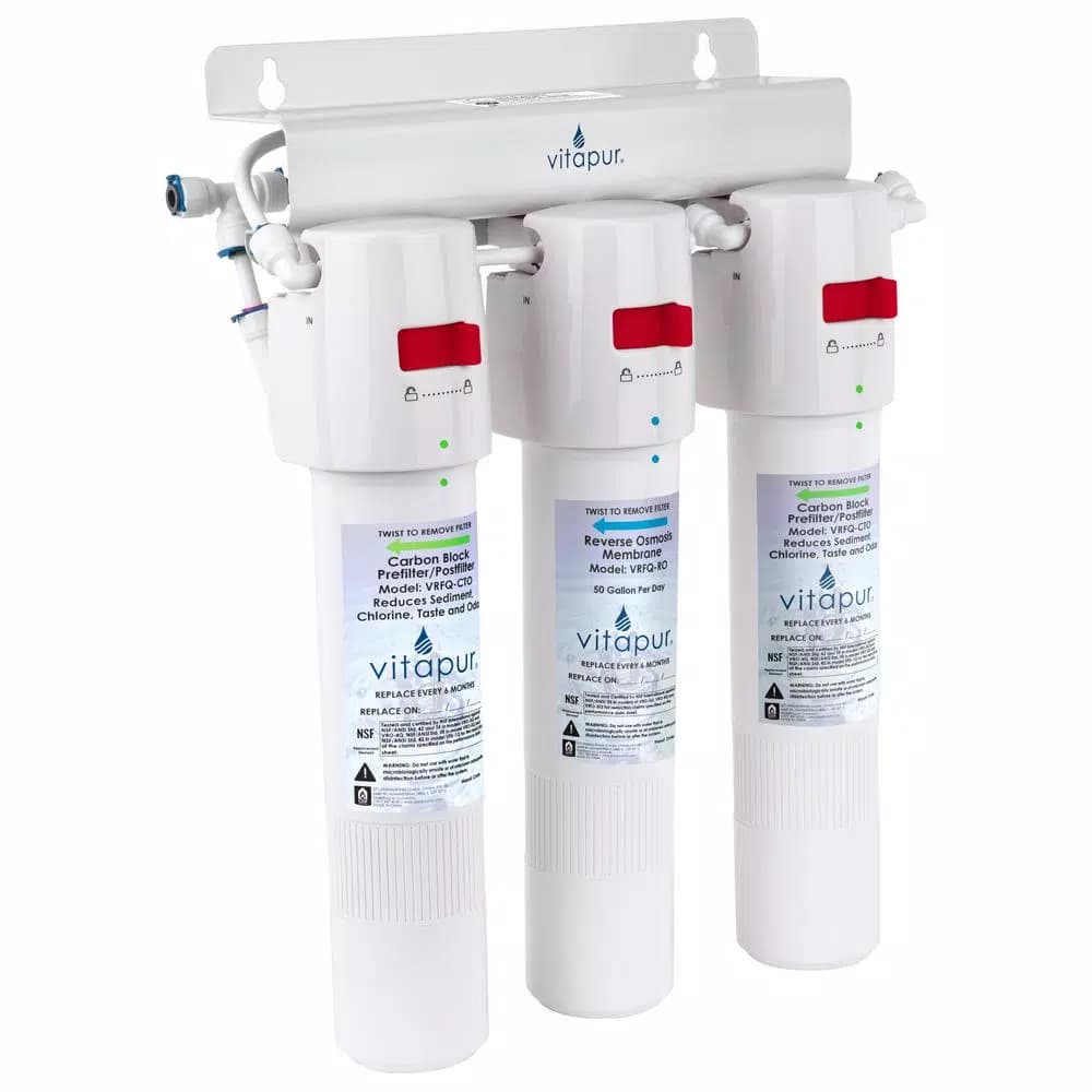 Vitapur 3-Stage 20.3 GPD Quick Connect Reverse Osmosis Water Filtration System