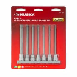 Husky 7-Piece Metric Long Ball End Hex Bit Socket Set, 3/8 in. Drive thumbnail 3