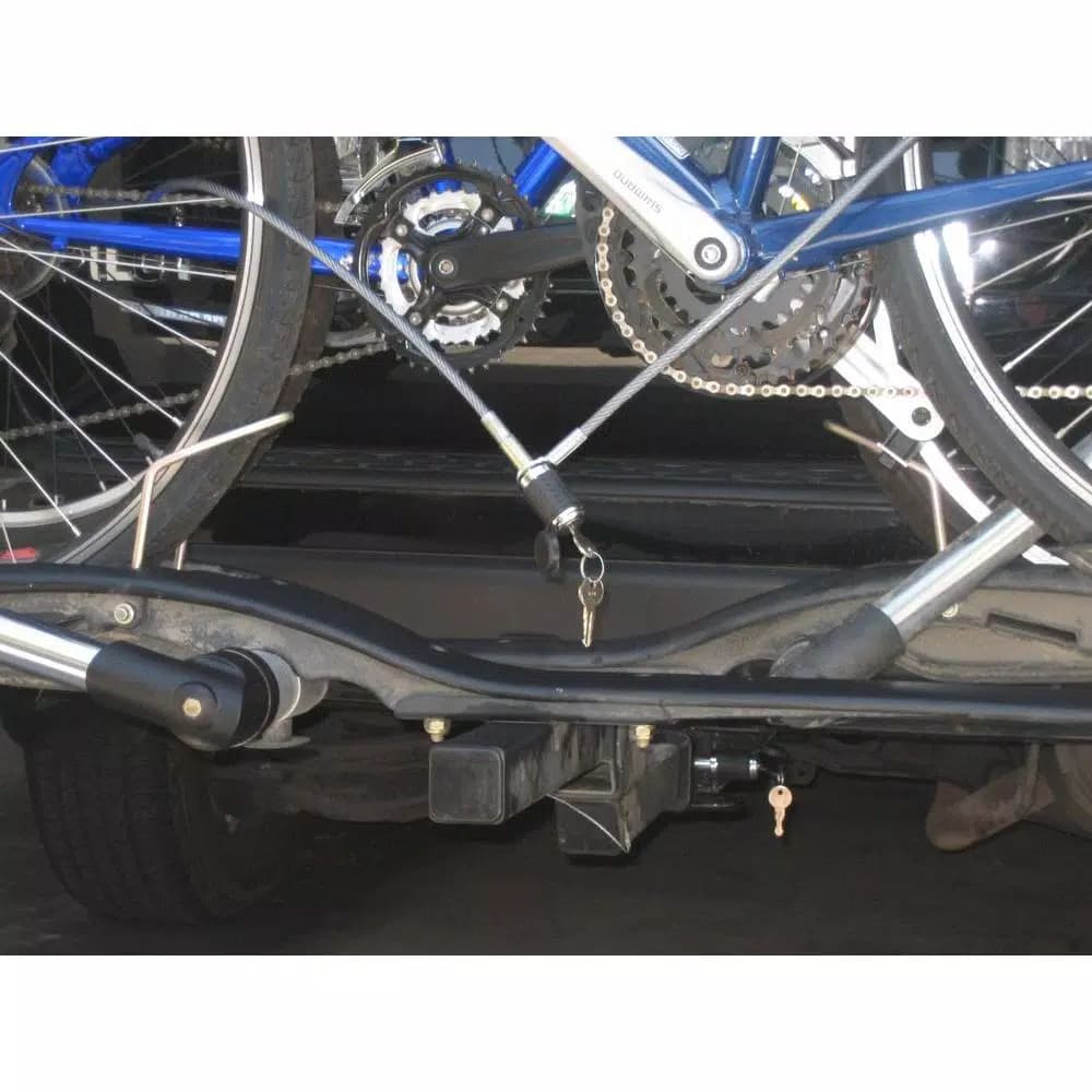 Advantage SportsRack 10 ft. Vinyl Coated Aircraft Cable Lock, Machined Steel, Chrome Plated