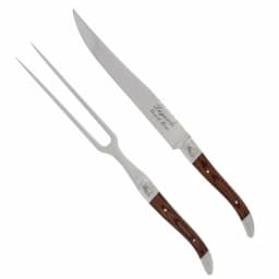 Unbranded Laguiole 2-Piece Pakkawood Carving Set with Stainless Steel Knife and Fork thumbnail 1