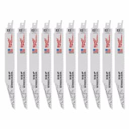 Milwaukee Torch 9 in. Wrecker Multi-Material Demolition Reciprocating Saw Blades, 7/11 TPI (10-Pack) thumbnail 1